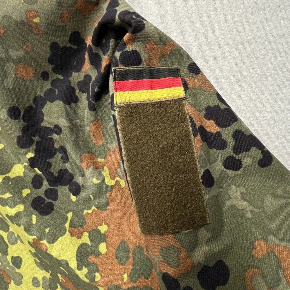 VTG 1994 German Flecktarn Camo Gore Tex Style Rain Parka Jacket 48/50 Bundeswehr